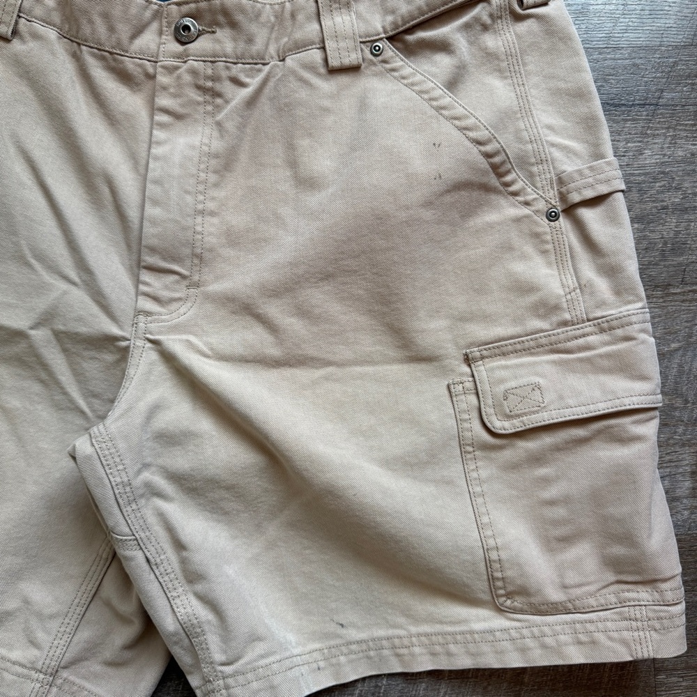 Men's Duluth Trading Co Shorts‎ khaki Shorts with Flaws - Picture 3 of 11